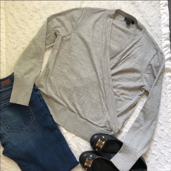 J. Crew Sweaters - J Crew | Merino Wool | Faux Wrap Sweater